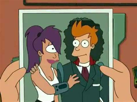 fry and leela futurama|futurama leela and fry kiss.